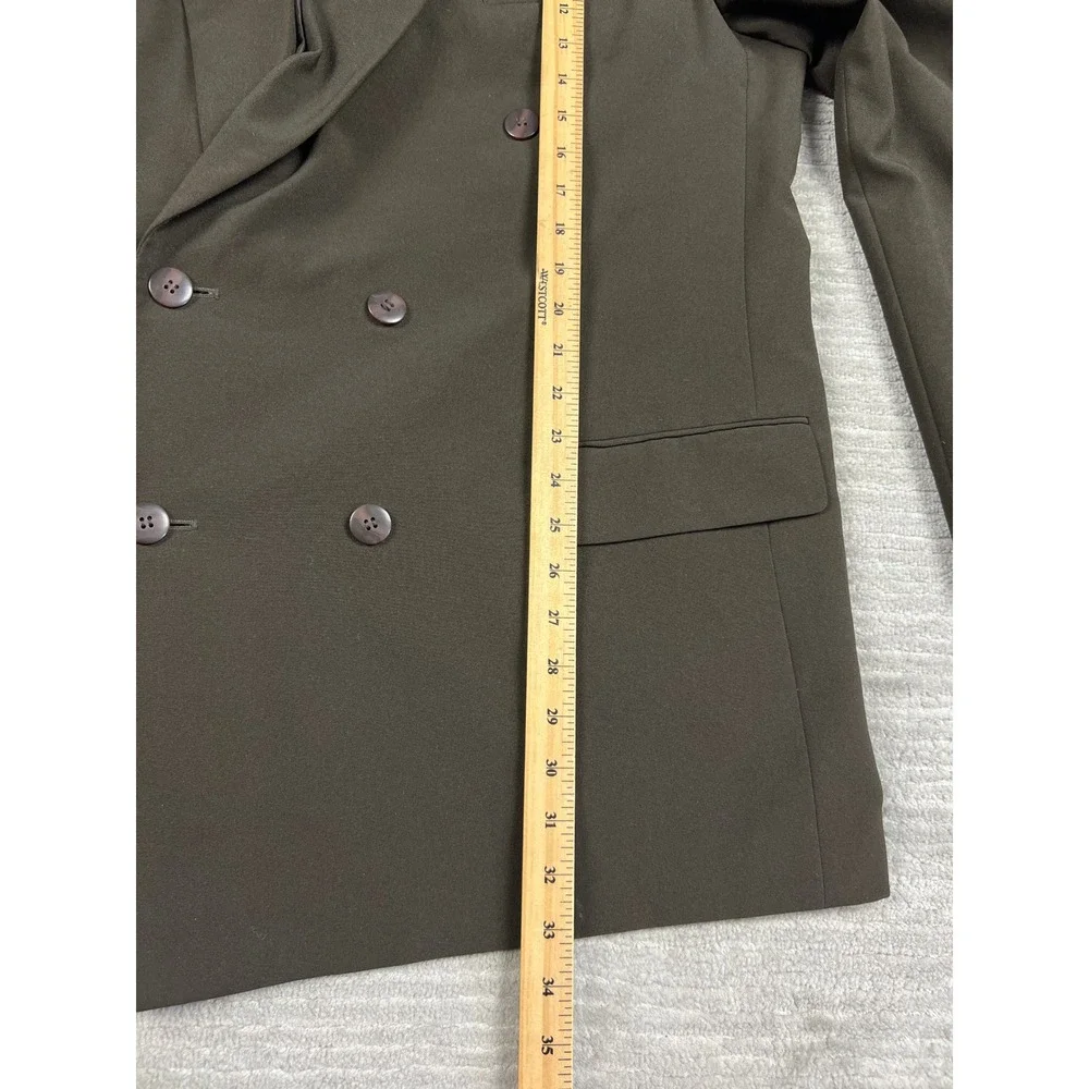 Vanderbilt Blazer Mens 50L Olive Brown Double Breasted Peak Lapel Formal Jacket